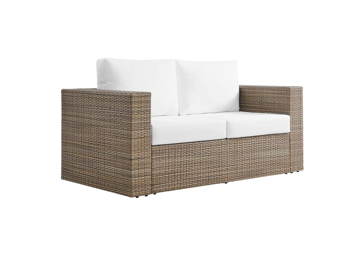 EEI-6246-CAP-WHI Convene Outdoor Patio Loveseat By Modway