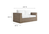 EEI-6246-CAP-WHI Convene Outdoor Patio Loveseat By Modway
