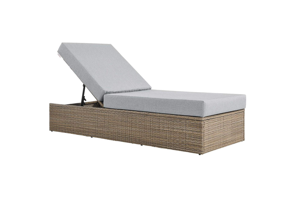 EEI-6247-CAP-GRY Convene Outdoor Patio Chaise Lounge Chair By Modway