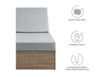 EEI-6247-CAP-GRY Convene Outdoor Patio Chaise Lounge Chair By Modway