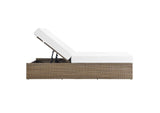 EEI-6247-CAP-WHI Convene Outdoor Patio Chaise Lounge Chair By Modway
