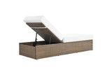 EEI-6247-CAP-WHI Convene Outdoor Patio Chaise Lounge Chair By Modway