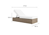 EEI-6247-CAP-WHI Convene Outdoor Patio Chaise Lounge Chair By Modway