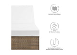 EEI-6247-CAP-WHI Convene Outdoor Patio Chaise Lounge Chair By Modway