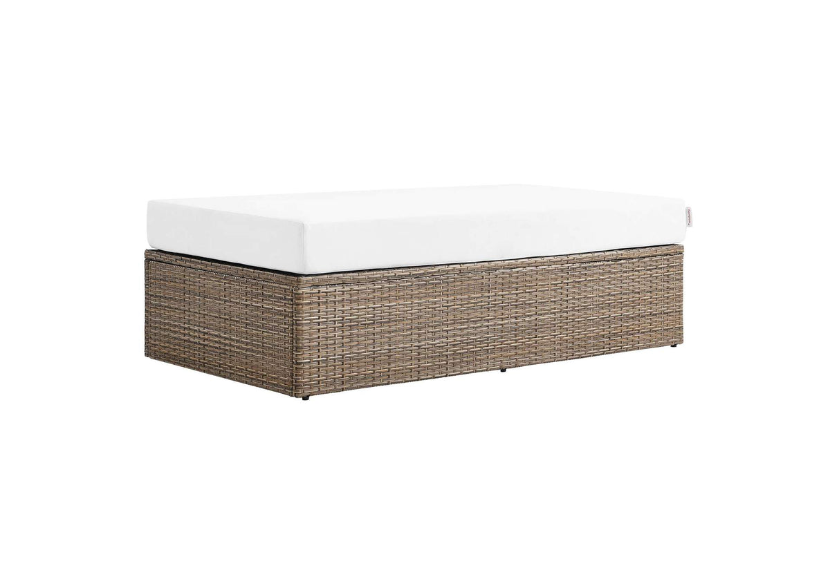 EEI-6248-CAP-WHI Convene Outdoor Patio Rectangle Ottoman By Modway