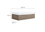 EEI-6248-CAP-WHI Convene Outdoor Patio Rectangle Ottoman By Modway