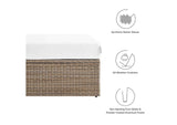 EEI-6248-CAP-WHI Convene Outdoor Patio Rectangle Ottoman By Modway
