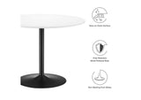 EEI-6249-BLK-WHI Amuse 40" Dining Table By Modway
