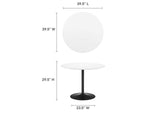 EEI-6249-BLK-WHI Amuse 40" Dining Table By Modway