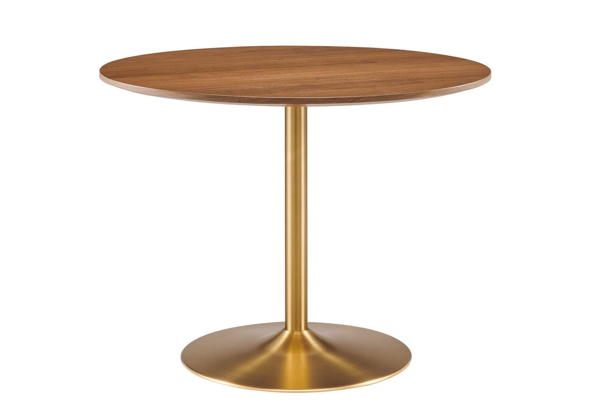EEI-6249-GLD-WAL Amuse 40" Dining Table By Modway