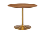 EEI-6249-GLD-WAL Amuse 40" Dining Table By Modway