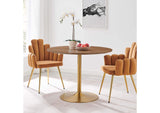 EEI-6249-GLD-WAL Amuse 40" Dining Table By Modway
