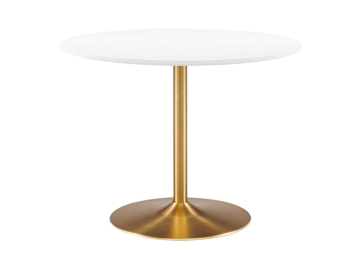 EEI-6249-GLD-WHI Amuse 40" Dining Table By Modway