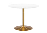 EEI-6249-GLD-WHI Amuse 40" Dining Table By Modway