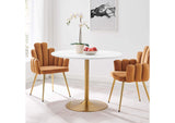 EEI-6249-GLD-WHI Amuse 40" Dining Table By Modway