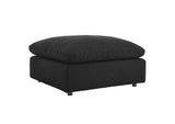 EEI-6258-BLK Commix Down Filled Overstuffed Boucle Fabric Ottoman By Modway