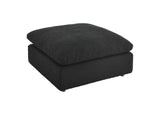 EEI-6258-BLK Commix Down Filled Overstuffed Boucle Fabric Ottoman By Modway