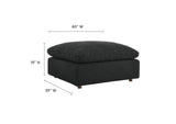 EEI-6258-BLK Commix Down Filled Overstuffed Boucle Fabric Ottoman By Modway