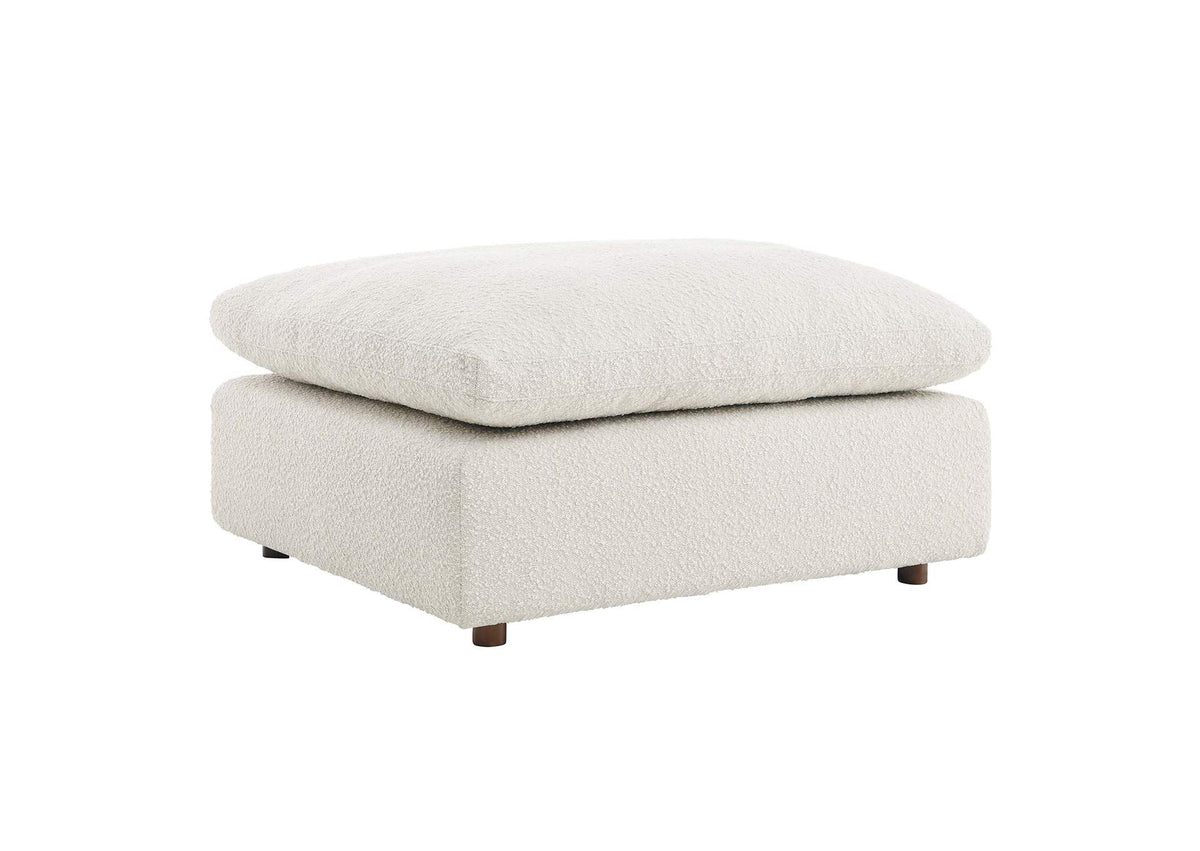 EEI-6258-IVO Commix Down Filled Overstuffed Boucle Fabric Ottoman By Modway