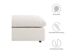 EEI-6258-IVO Commix Down Filled Overstuffed Boucle Fabric Ottoman By Modway