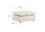 EEI-6258-IVO Commix Down Filled Overstuffed Boucle Fabric Ottoman By Modway