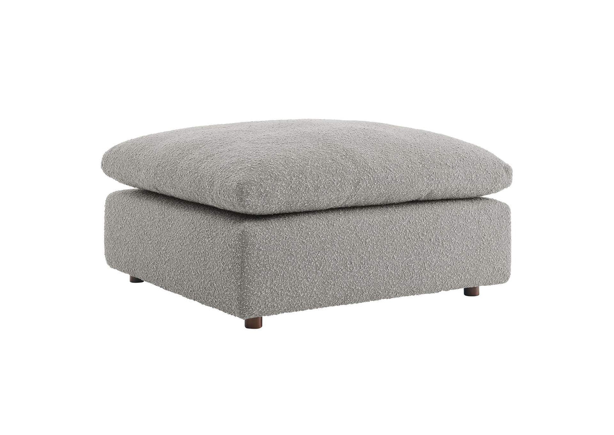 EEI-6258-LGR Commix Down Filled Overstuffed Boucle Fabric Ottoman By Modway