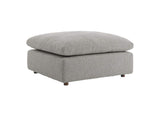 EEI-6258-LGR Commix Down Filled Overstuffed Boucle Fabric Ottoman By Modway
