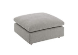 EEI-6258-LGR Commix Down Filled Overstuffed Boucle Fabric Ottoman By Modway