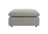 EEI-6258-LGR Commix Down Filled Overstuffed Boucle Fabric Ottoman By Modway