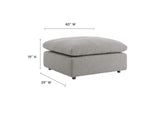 EEI-6258-LGR Commix Down Filled Overstuffed Boucle Fabric Ottoman By Modway
