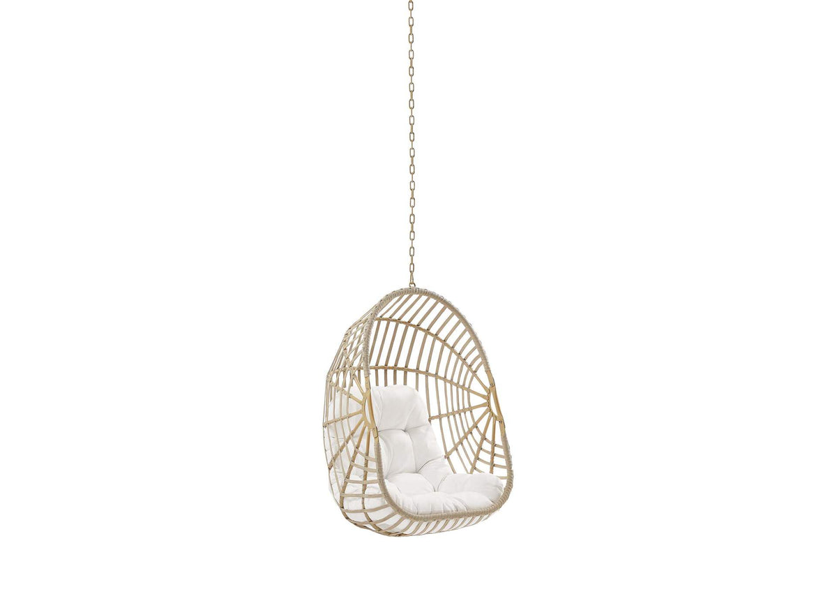 EEI-6261-NAT-WHI Amalie Wicker Rattan Outdoor Patio Rattan Swing Chair Without Stand By Modway