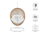 EEI-6262-CAP-WHI Encase Outdoor Patio Rattan Swing Chair By Modway