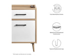 EEI-6266-OAK-WHI Maverick 24" Bathroom Vanity Cabinet Sink Basin Not Included By Modway