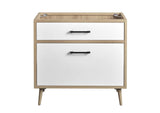 EEI-6268-OAK-WHI Maverick 36" Bathroom Vanity Cabinet Sink Basin Not Included By Modway