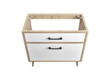 EEI-6268-OAK-WHI Maverick 36" Bathroom Vanity Cabinet Sink Basin Not Included By Modway