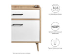 EEI-6268-OAK-WHI Maverick 36" Bathroom Vanity Cabinet Sink Basin Not Included By Modway