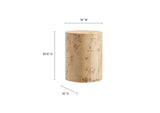 EEI-6271-NAB Cosmos 16" Round Burl Wood Side Table By Modway