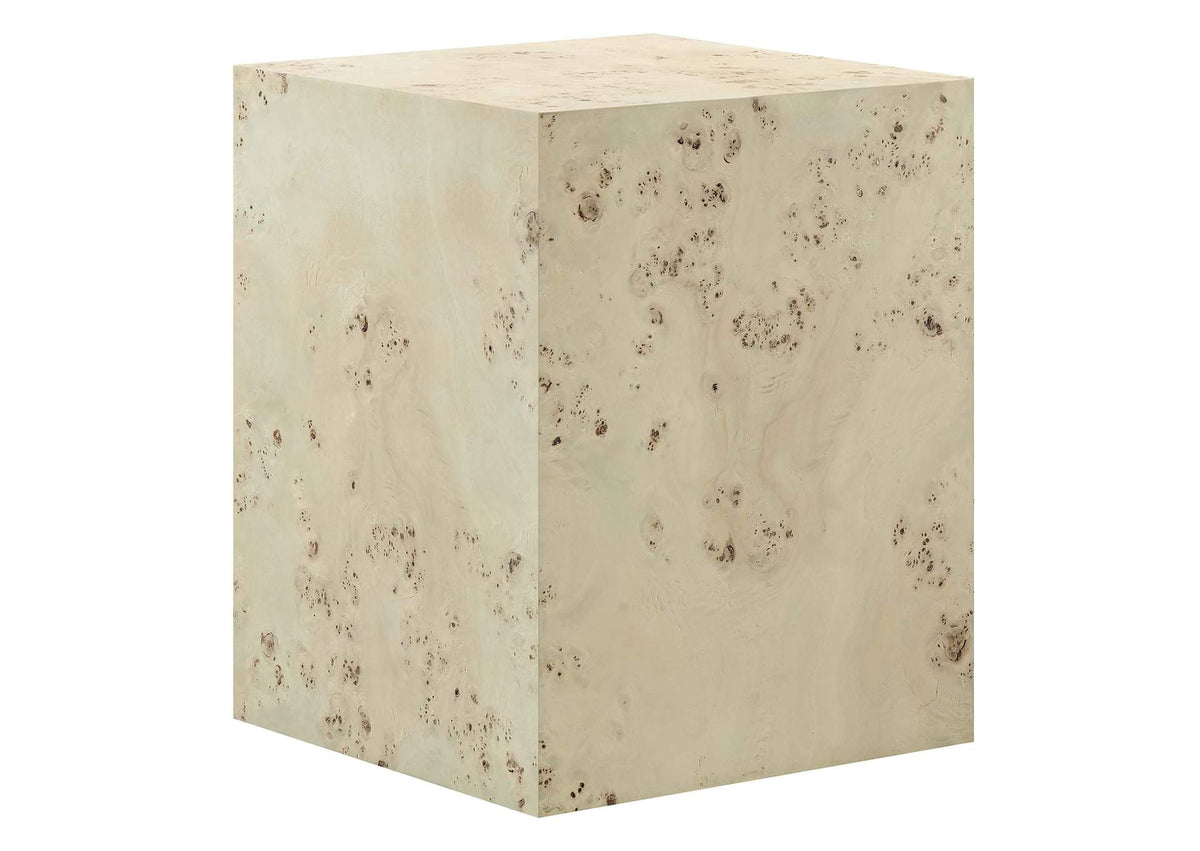EEI-6273-BLB Cosmos 16" Square Burl Wood Side Table By Modway