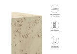 EEI-6273-BLB Cosmos 16" Square Burl Wood Side Table By Modway
