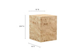 EEI-6273-NAB Cosmos 16" Square Burl Wood Side Table By Modway