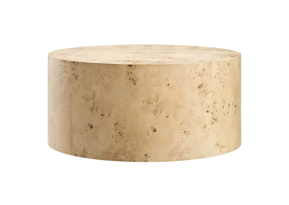 EEI-6274-NAB Cosmos 35" Round Burl Wood Coffee Table By Modway