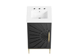 EEI-6285-WHI-BLK Awaken 18" Bathroom Vanity By Modway