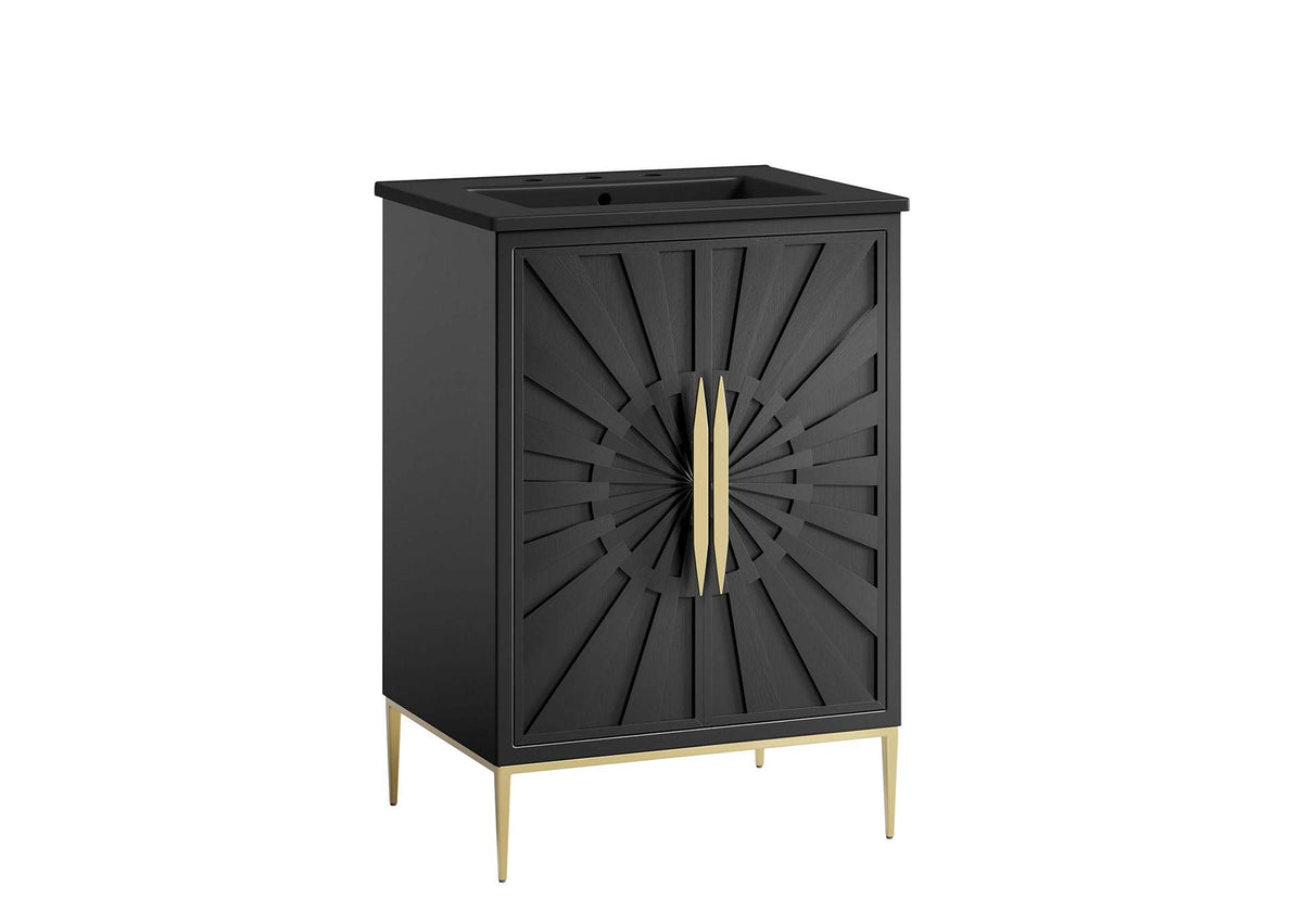 EEI-6291-BLK-BLK Awaken 24" Bathroom Vanity By Modway