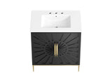 EEI-6293-WHI-BLK Awaken 30" Bathroom Vanity By Modway