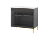 EEI-6297-WHI-BLK Awaken 36" Bathroom Vanity By Modway