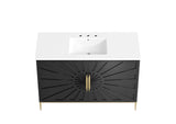 EEI-6301-WHI-BLK Awaken 48" Bathroom Vanity By Modway