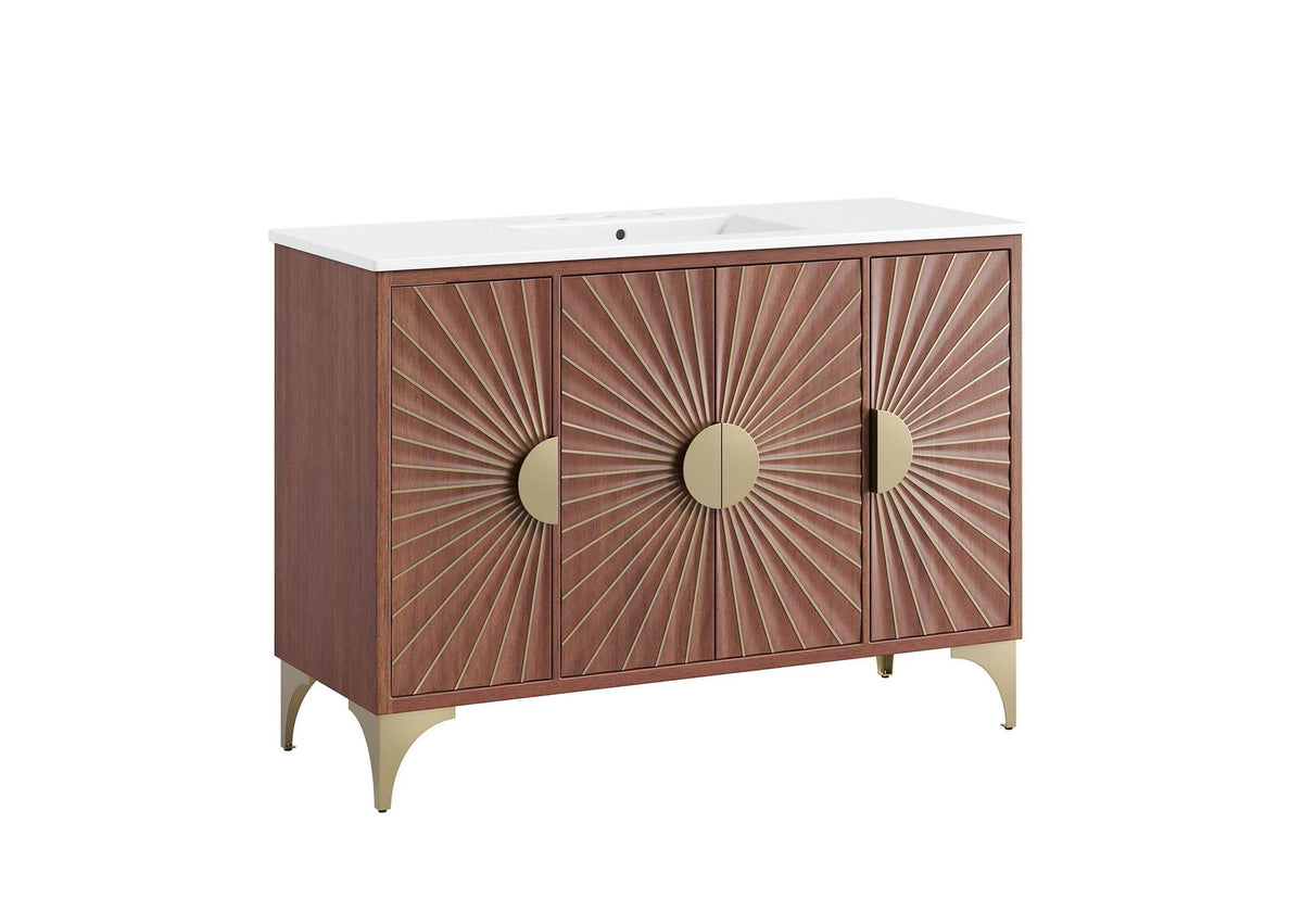 EEI-6302-WHI-WAL Daylight 48" Bathroom Vanity By Modway