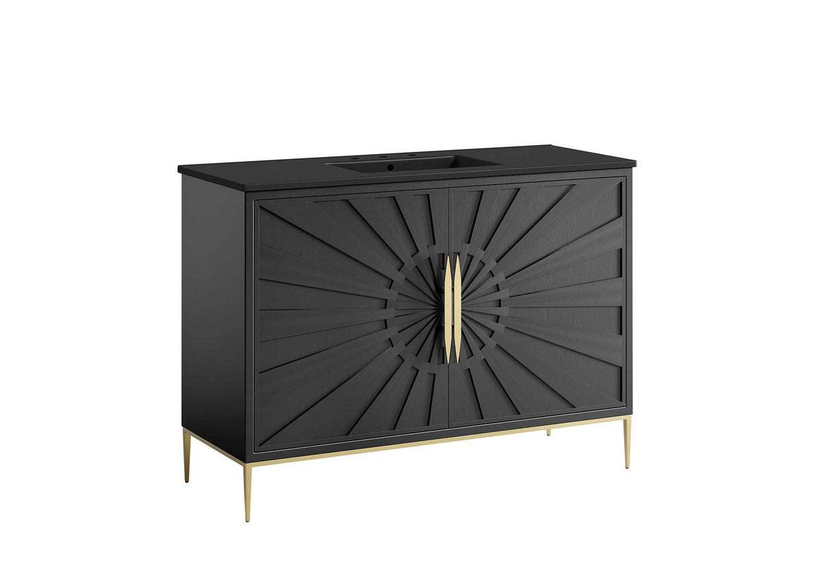 EEI-6303-BLK-BLK Awaken 48" Bathroom Vanity By Modway