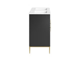 EEI-6305-WHI-BLK Awaken 48" Double Sink Bathroom Vanity By Modway