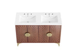 EEI-6306-WHI-WAL Daylight 48" Double Sink Bathroom Vanity By Modway